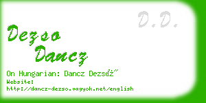 dezso dancz business card